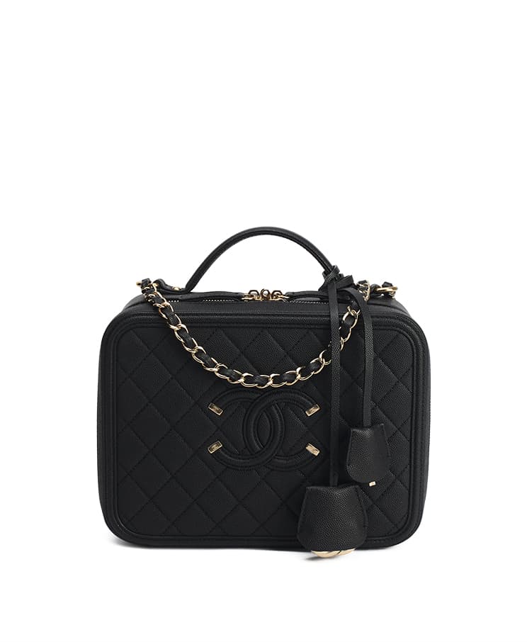 Chanel Filigree Vanity Case Large