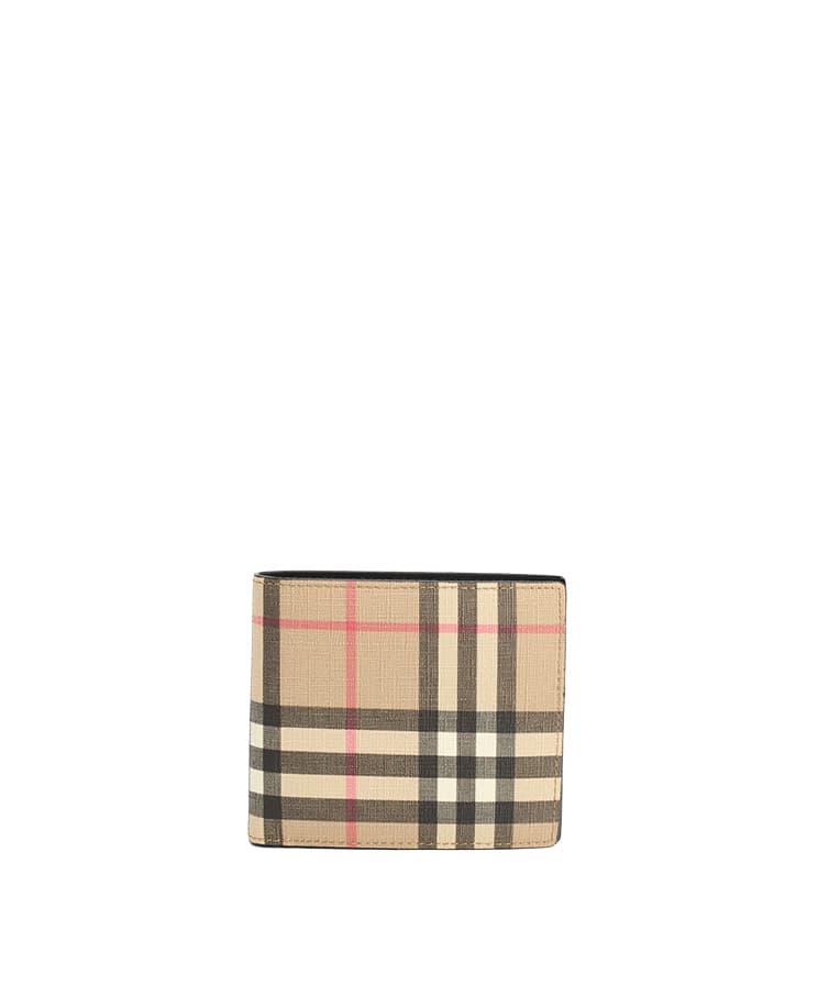 Burberry Check Bifold Coin Wallet