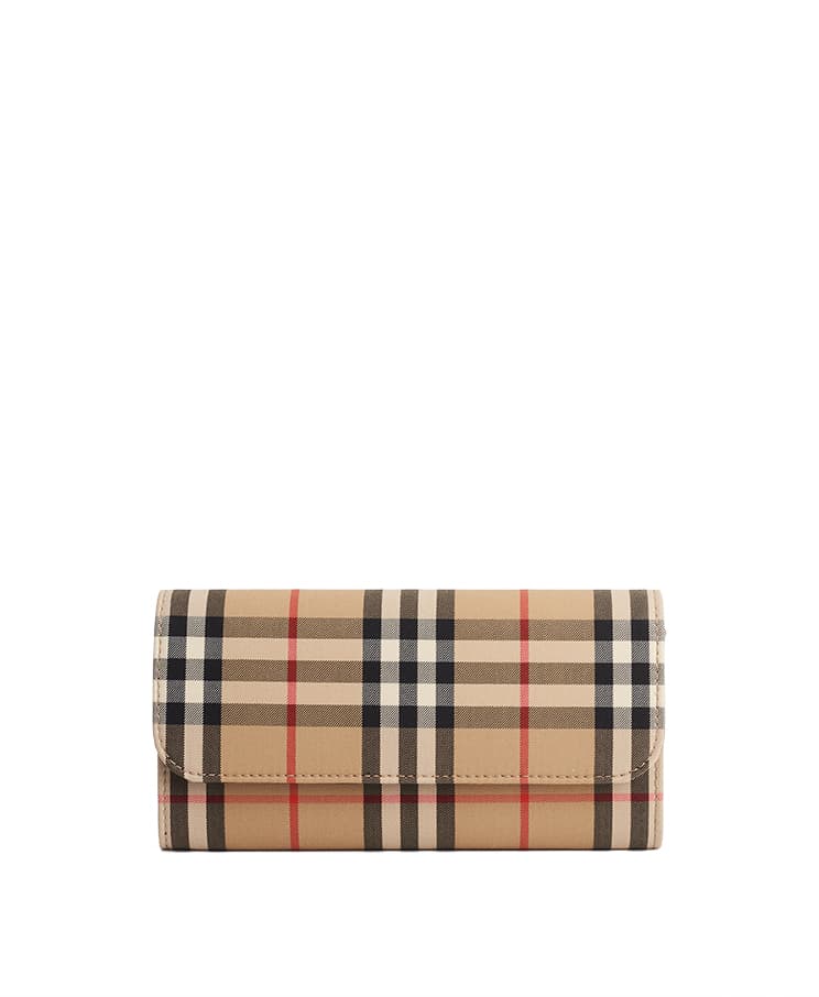 Burberry Halton Check Wallet Long