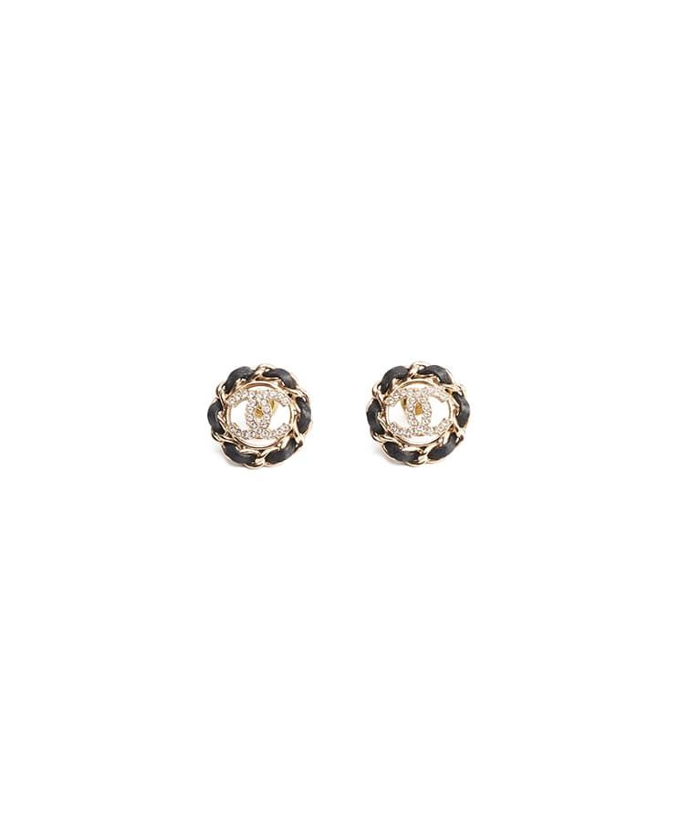 Chanel СС Crystal Chain Earrings