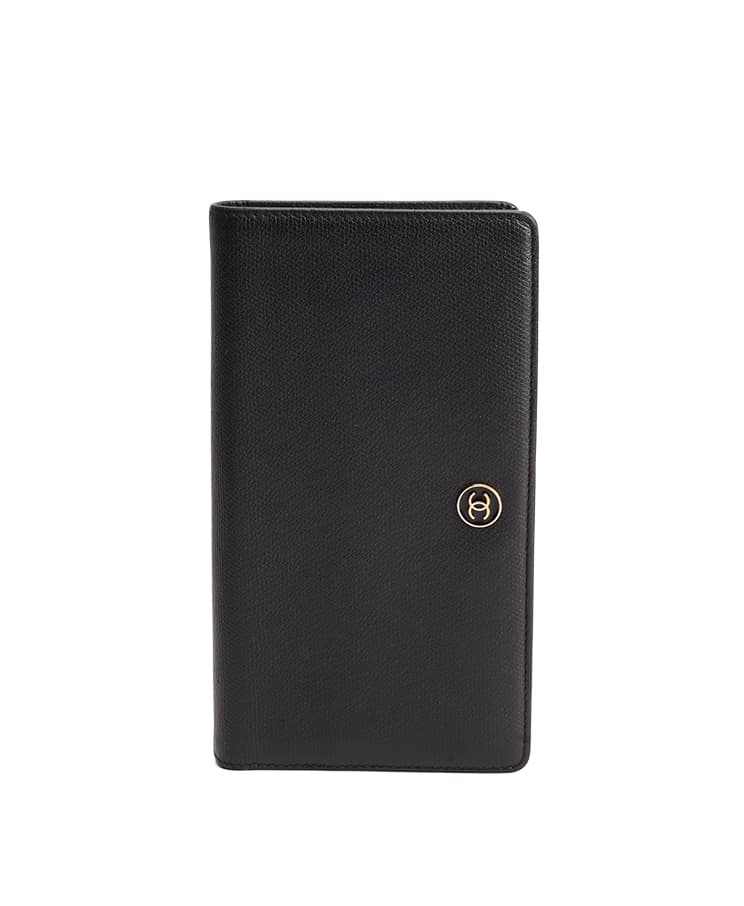 Chanel CC Button Bifold Long Wallet