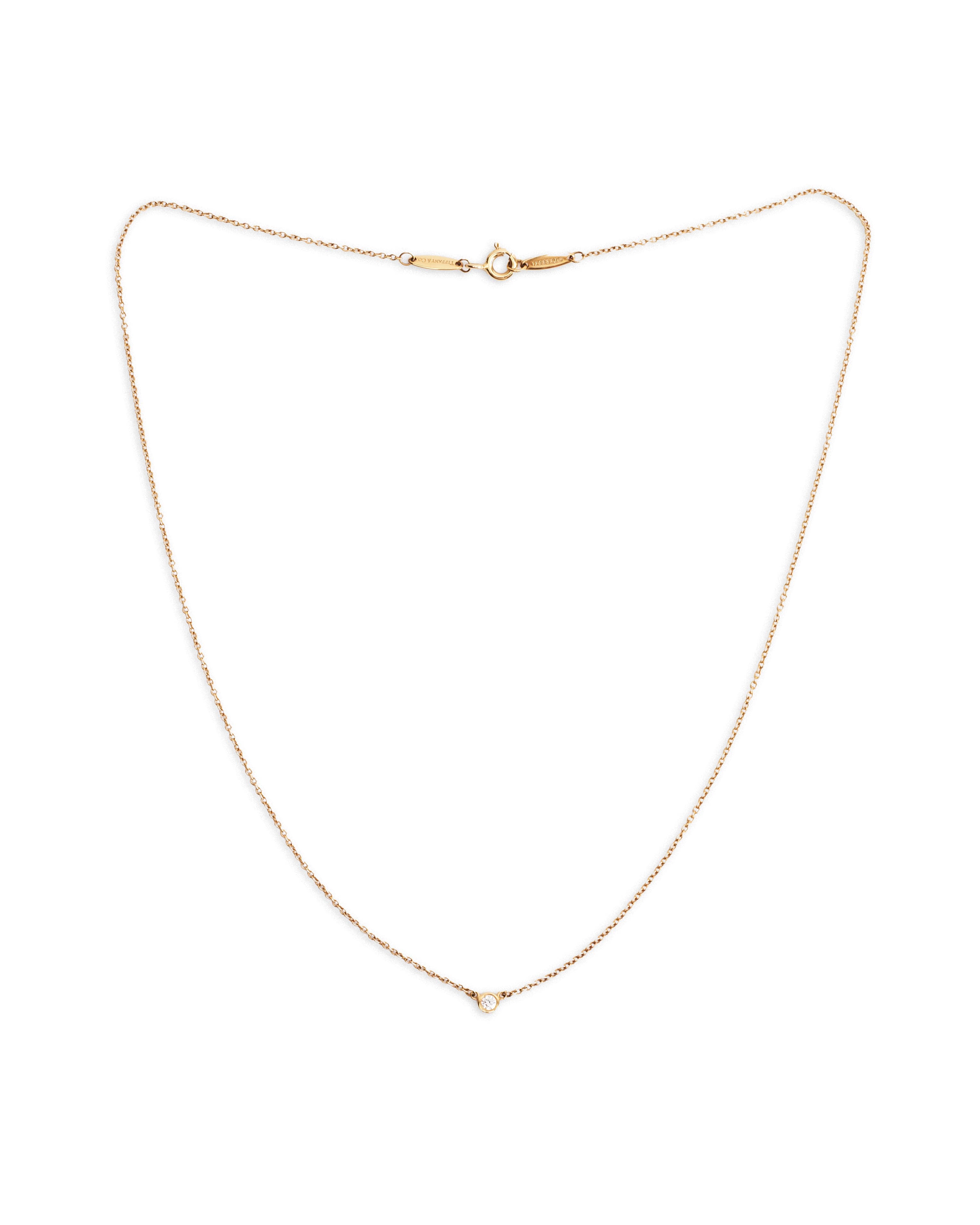 Tiffany & Co х Elsa Peretti Single Diamond Pendant