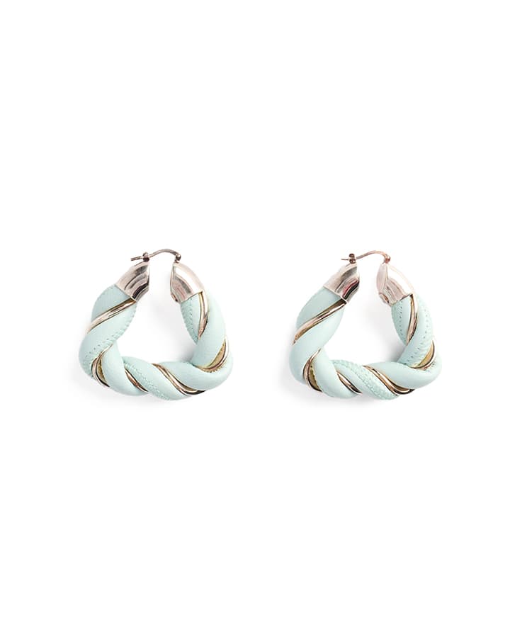 Bottega Veneta Twisted Hoop Earrings