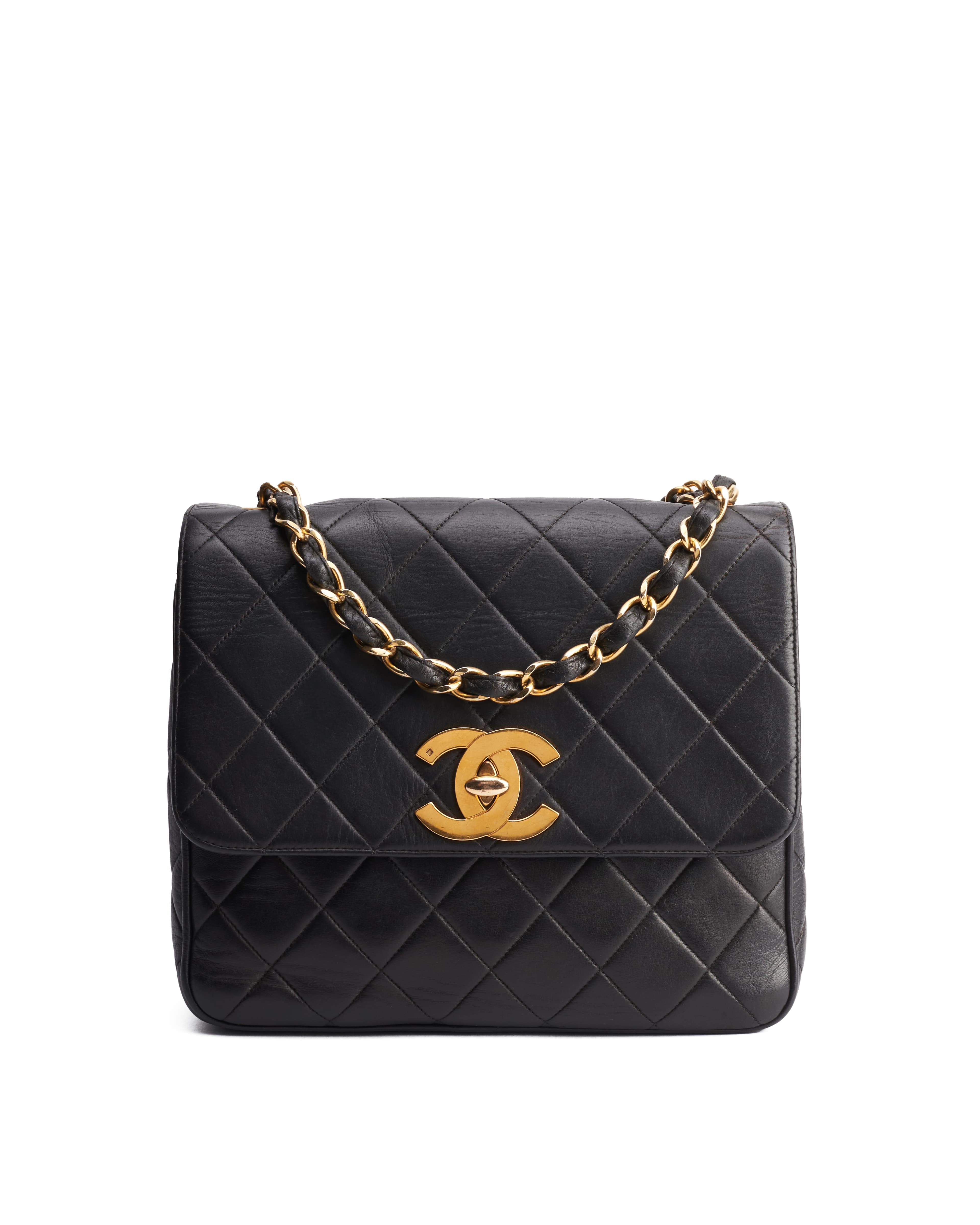 Chanel Mademoiselle Single Flap Bag Medium Square