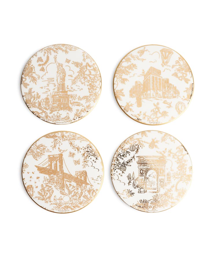 Tiffany & Co New York Toile Coaster Set