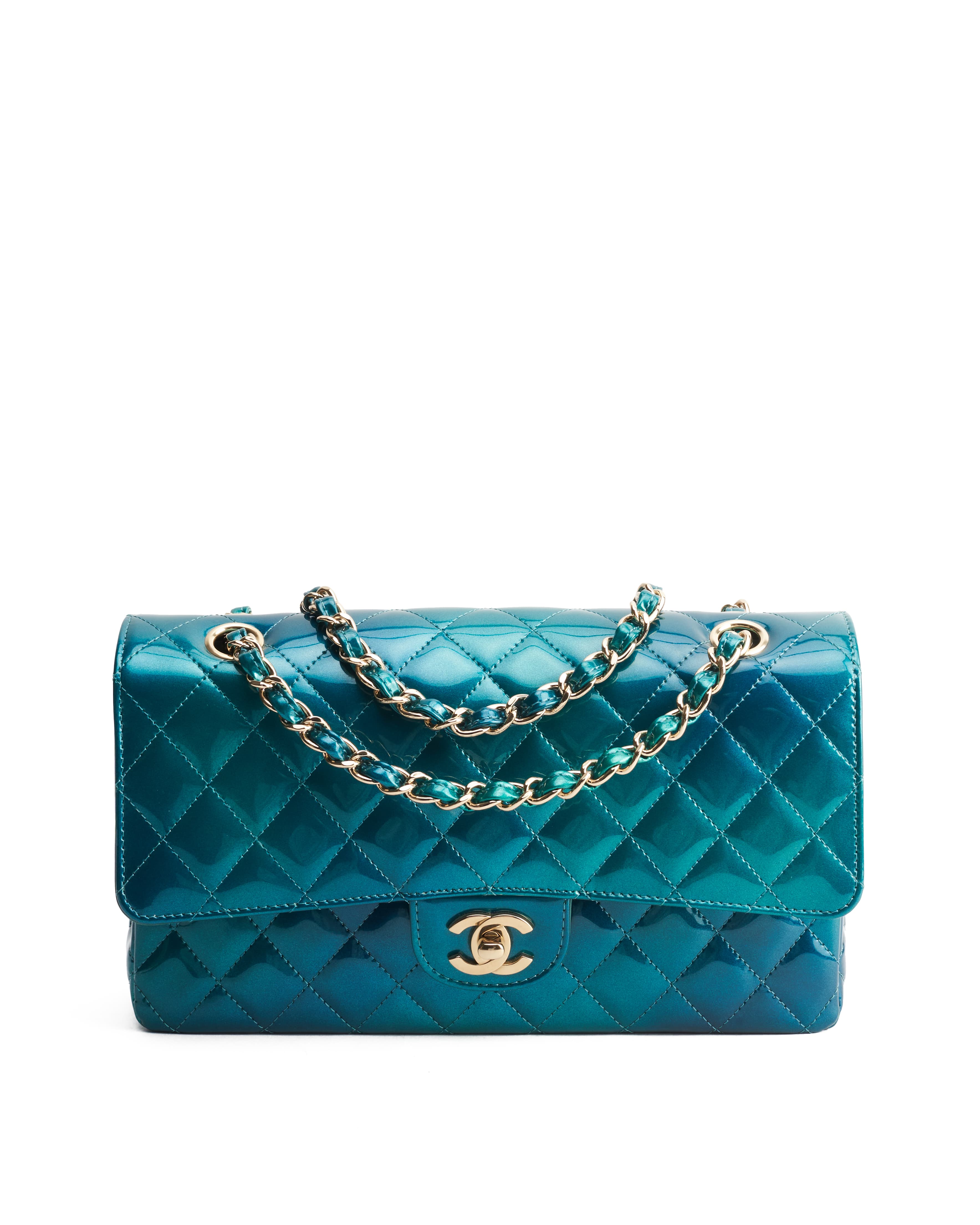 Chanel Classic Double Flap Medium Shaded Patent