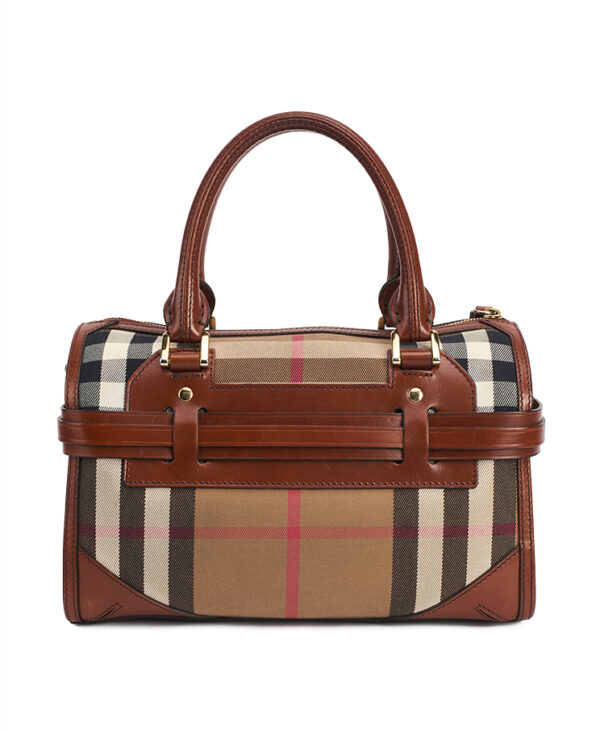 Burberry House Check Alchester Bridle Bowling Bag Medium – (ex)bags