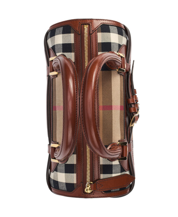 Burberry House Check Alchester Bridle Bowling Bag Medium – (ex)bags