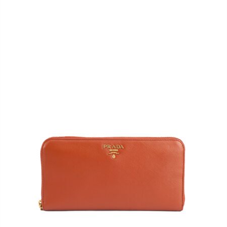 Prada Zip Around Wallet Vitello Daino Long