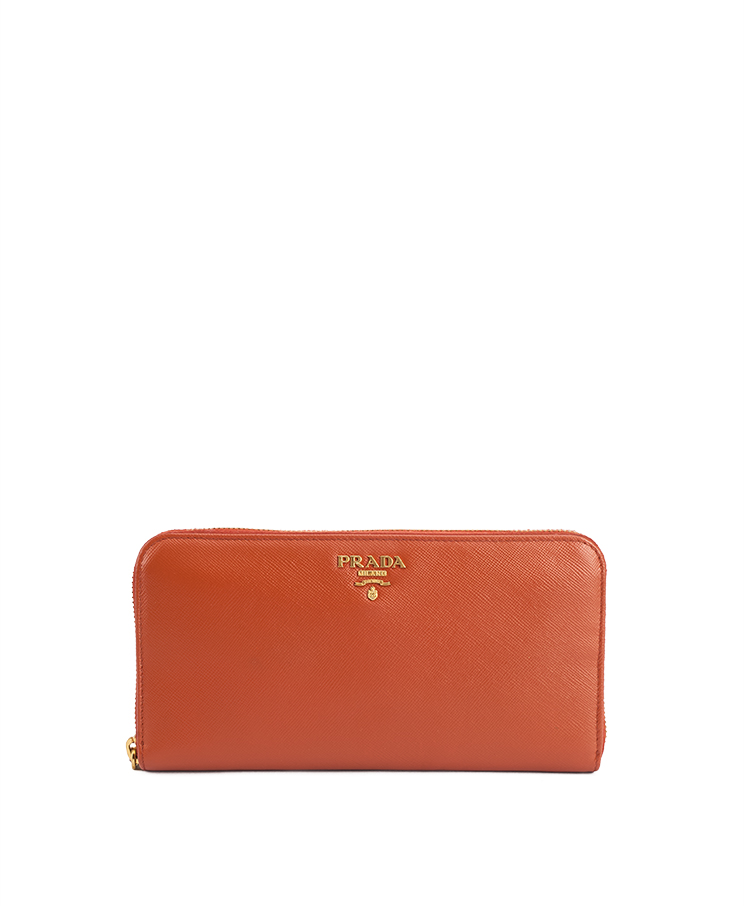 Prada Zip Around Wallet Vitello Daino Long