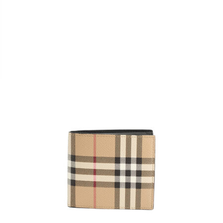 Burberry Check Bifold Coin Wallet