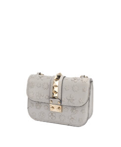 Valentino Garavani Rockstud Glam Lock Vitello Flower Small