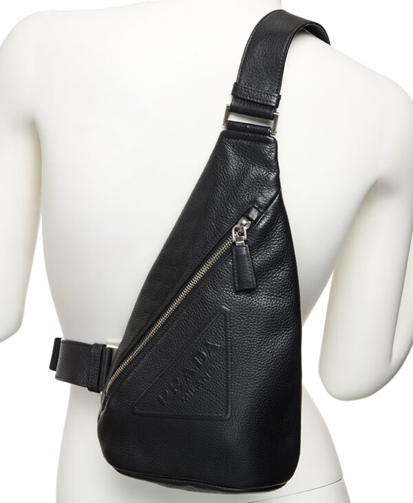 Prada Triangle Logo Zip Crossbody – (ex)bags