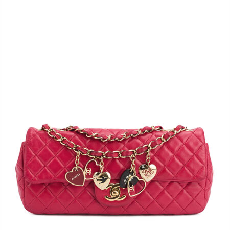 Chanel Valentine Hearts Classic Single Flap Bag