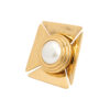 Saint Laurent Pearly Square Clip Earrings