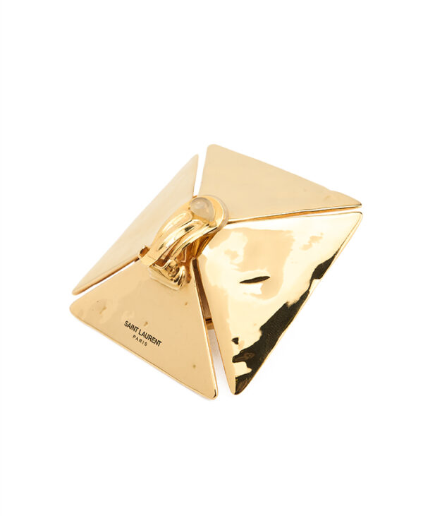 Saint Laurent Pearly Square Clip Earrings – (ex)bags