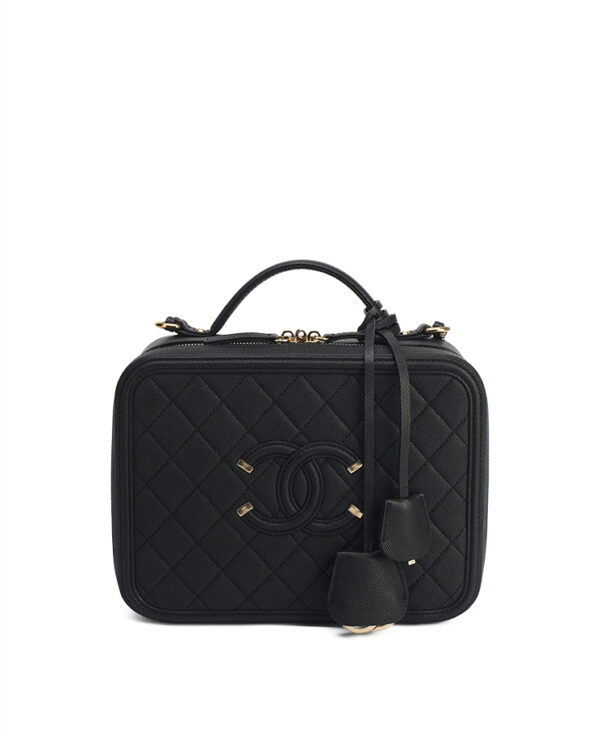 Chanel Filigree Vanity Case Large – (ex)bags