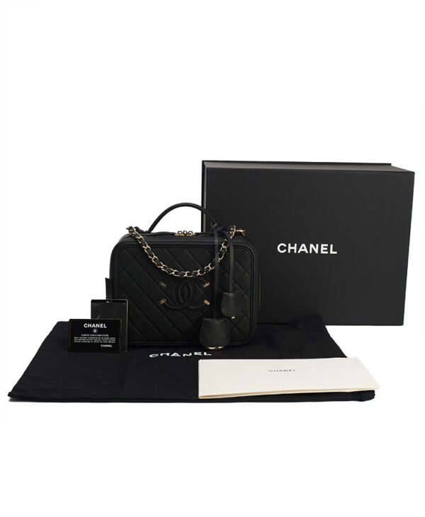 Chanel Filigree Vanity Case Large – (ex)bags