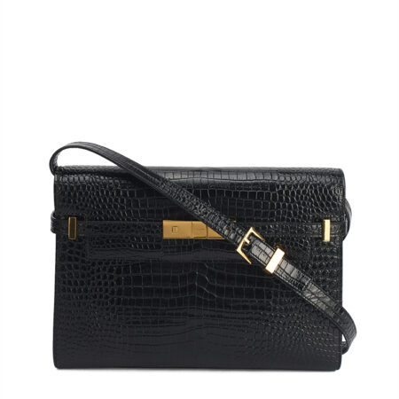 Saint Laurent Manhattan Crocodile Embossed Medium – (ex)bags