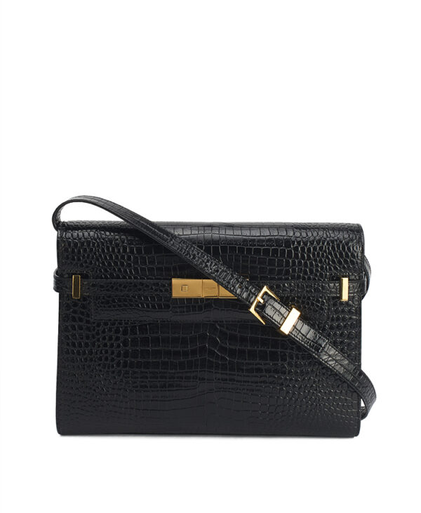 Saint Laurent Manhattan Crocodile Embossed Medium – (ex)bags