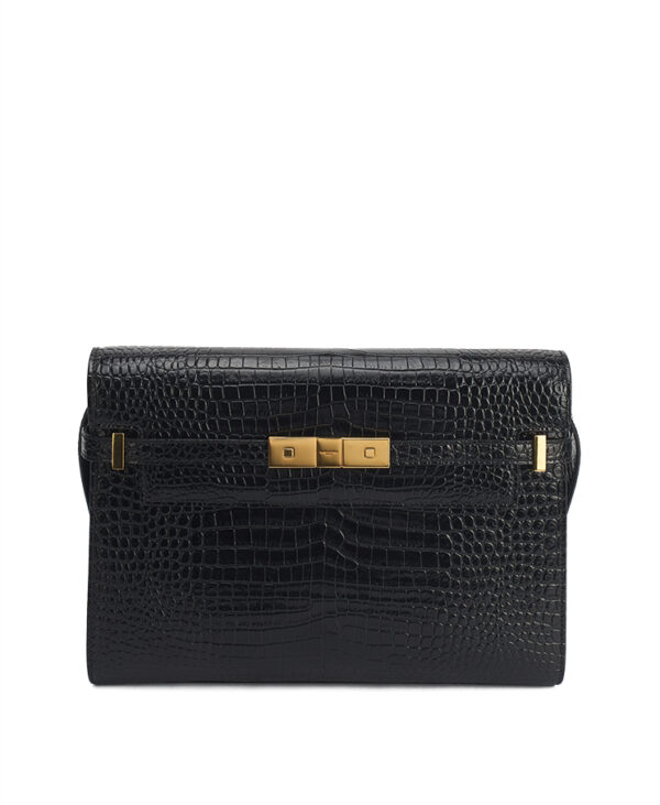 Saint Laurent Manhattan Crocodile Embossed Medium – (ex)bags