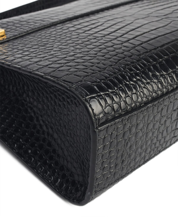 Saint Laurent Manhattan Crocodile Embossed Medium – (ex)bags