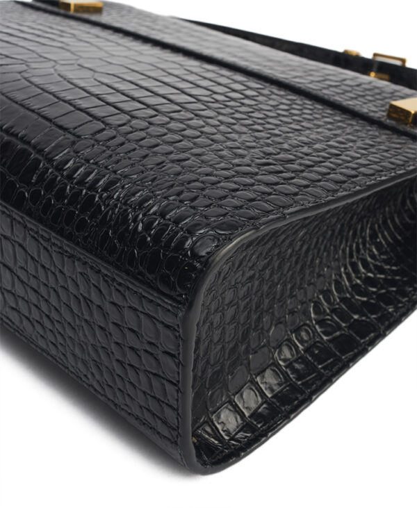 Saint Laurent Manhattan Crocodile Embossed Medium – (ex)bags