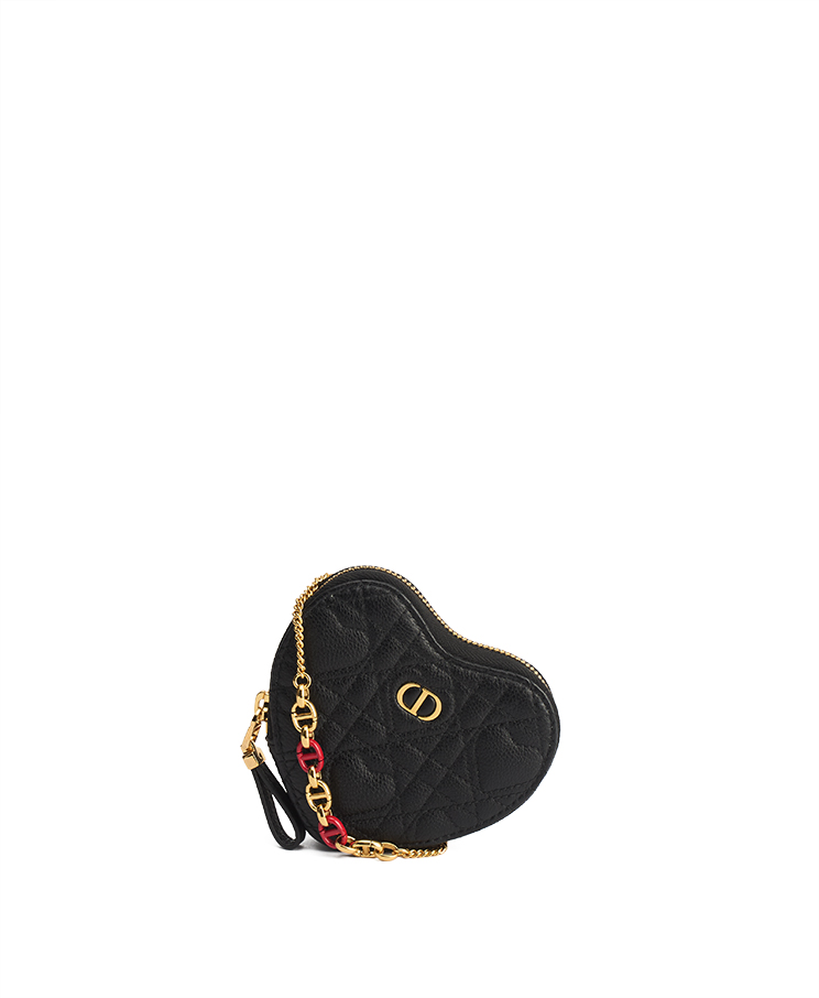 Dior Dioramour Dior Caro Heart Pouch with Chain – (ex)bags