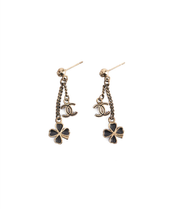 Chanel CC Clover Drop Earrings – (ex)bags