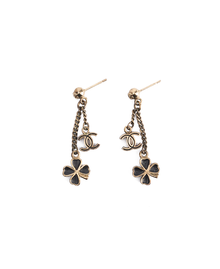 Chanel CC Clover Drop Earrings – (ex)bags