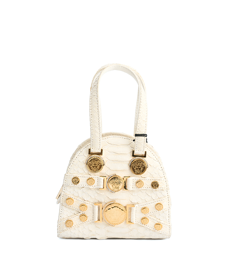 Versace Tribute Medallion Bowling Bag Small – (ex)bags