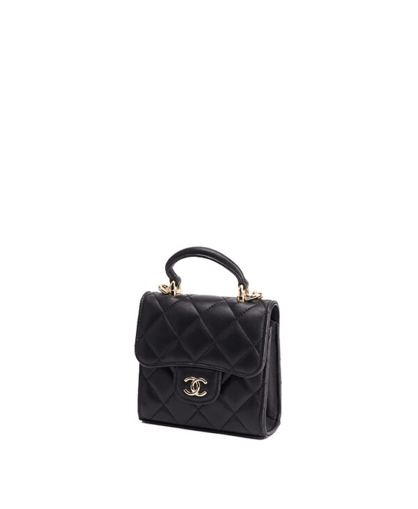 Chanel Top Handle Flap Clutch With Chain – (ex)bags