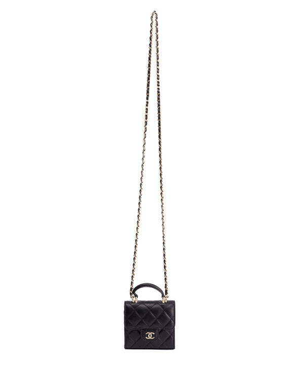 Chanel Top Handle Flap Clutch With Chain – (ex)bags