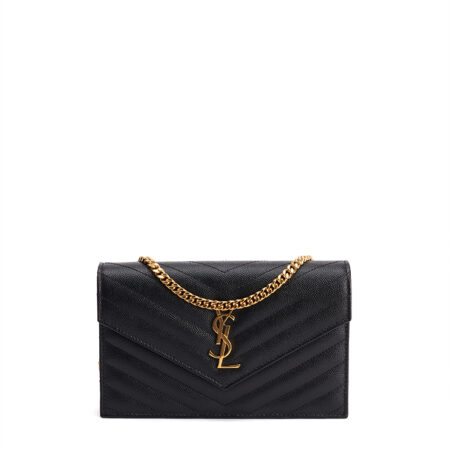 Saint Laurent Cassandre Envelope Chain Wallet – (ex)bags