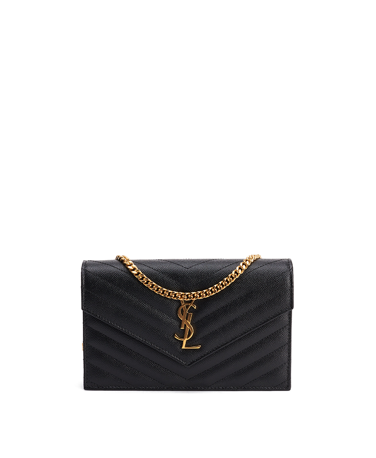 Saint Laurent Cassandre Envelope Chain Wallet – (ex)bags