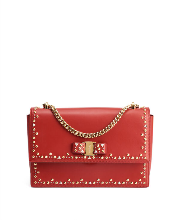 Salvatore Ferragamo Ginny Studded Medium – (ex)bags
