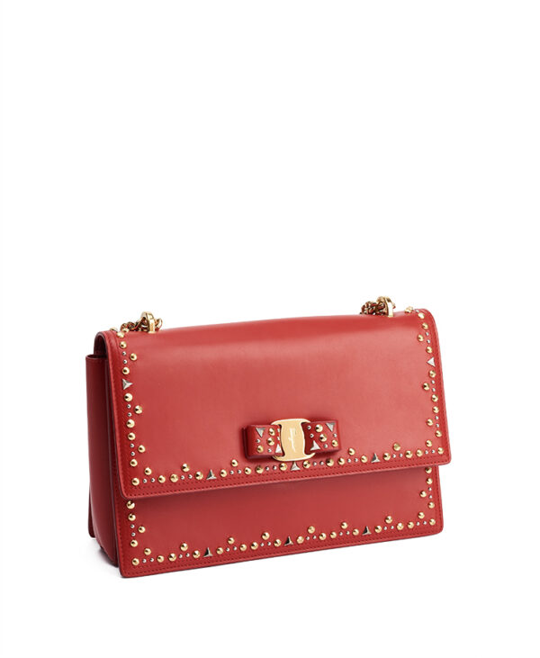 Salvatore Ferragamo Ginny Studded Medium – (ex)bags