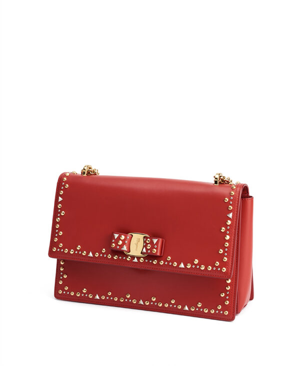 Salvatore Ferragamo Ginny Studded Medium – (ex)bags