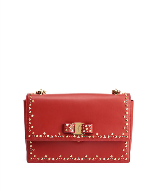 Salvatore Ferragamo Ginny Studded Medium – (ex)bags