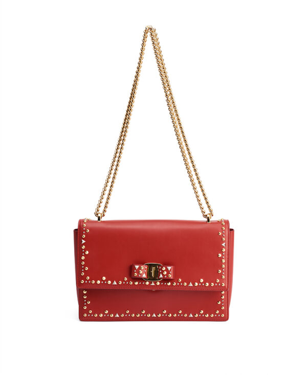 Salvatore Ferragamo Ginny Studded Medium – (ex)bags