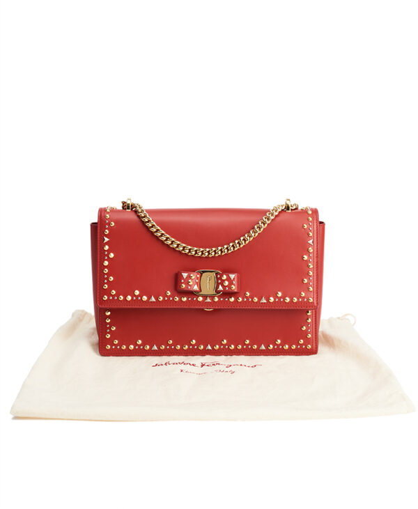 Salvatore Ferragamo Ginny Studded Medium – (ex)bags