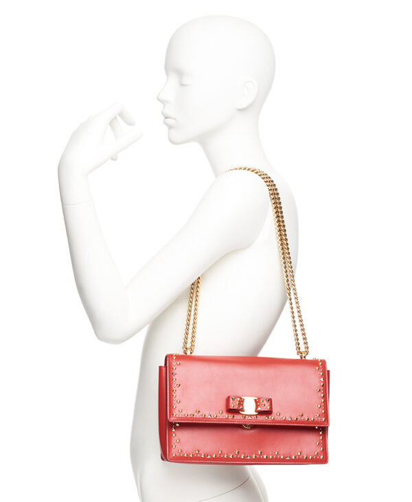 Salvatore Ferragamo Ginny Studded Medium – (ex)bags