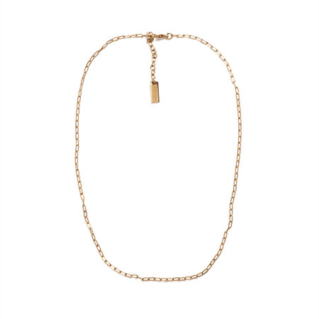 Saint Laurent Rectangular Thin Short Chain Necklace