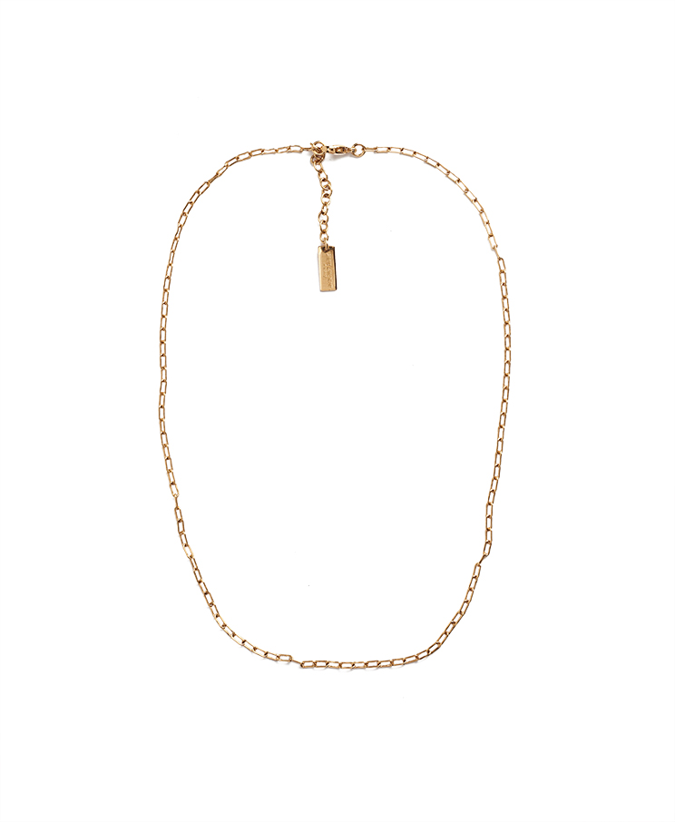 Saint Laurent Rectangular Thin Short Chain Necklace – (ex)bags