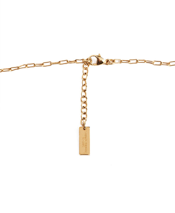 Saint Laurent Rectangular Thin Short Chain Necklace – (ex)bags