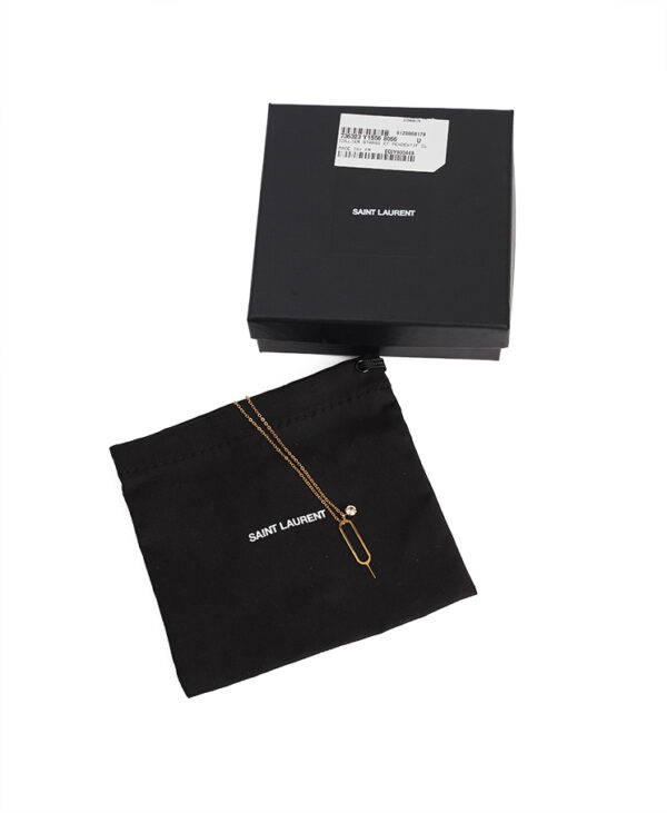 Saint Laurent Sim Key And Rhinestone Charm Necklace – (ex)bags