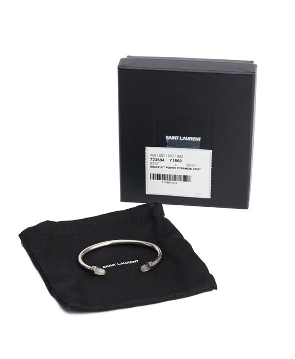 Saint Laurent Point Pyramide Crystal Cuff Bracelet L – (ex)bags