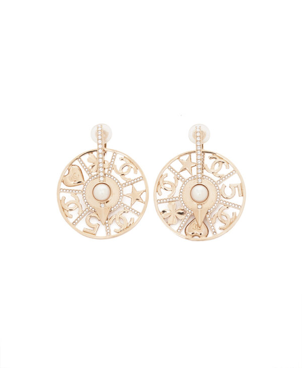 Chanel Lucky Symbols Round Clip-On Earrings – (ex)bags