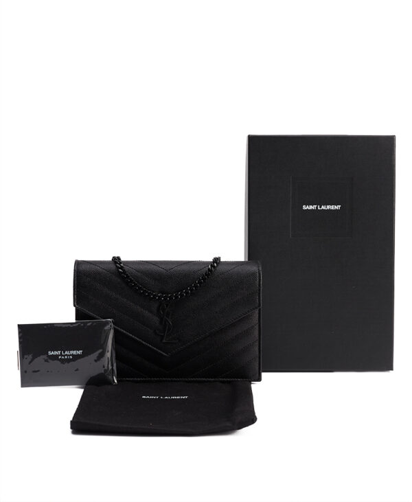 Saint Laurent Cassandre Envelope Chain Wallet