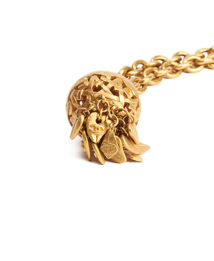 Chanel CC Ball Pendant Necklace